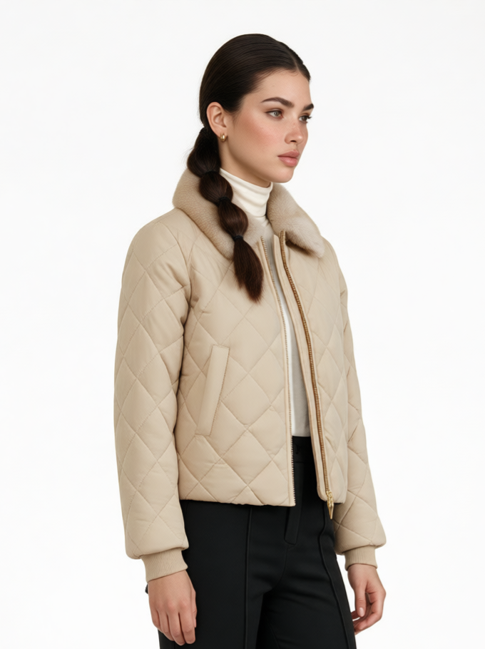 LAYRÉS Val d'Isère down puffer jacket with Sherpa fleece lining