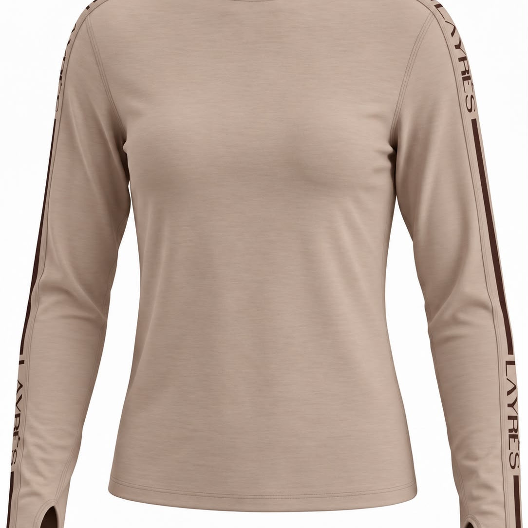 LAYRÉS merino wool base layer top for skiing and travel