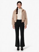 Courchevel Fur Bomber styled with The Après Pant — LAYRÉS alpine outfit