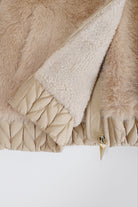 Courchevel Fur Bomber — women's quilted bomber jacket with faux fur collar | LAYRÉS