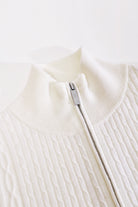 St Moritz Merino Cashmere Bodysuit — cable knit with zip front | LAYRÉS
