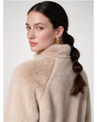 LAYRÉS Courchevel Fur Bomber, luxury après-ski jacket with Sherpa fleece lining