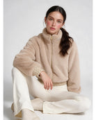 Courchevel Fur Bomber — women's quilted bomber jacket with faux fur collar | LAYRÉS